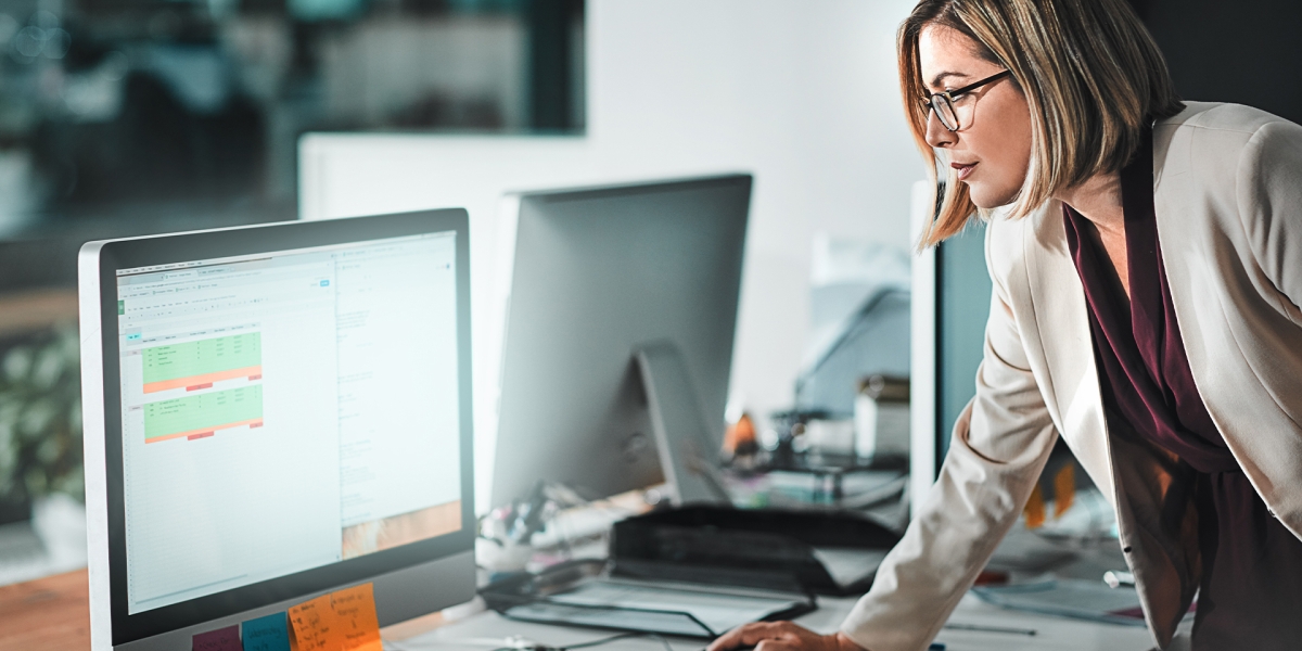 Woman working at computer
